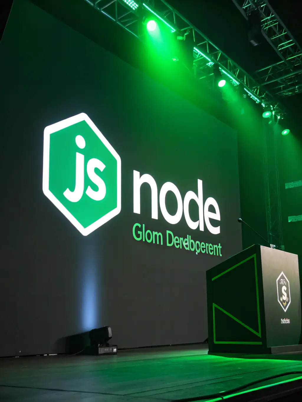 A clear and professional image of the Node.js logo, representing the server-side JavaScript runtime environment used by SamyLabs.